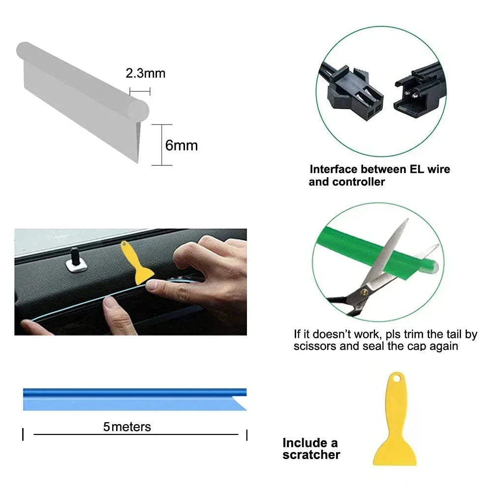 Premium Interior Ambient LED Light Strip, Transform Your Car Interior in Minutes